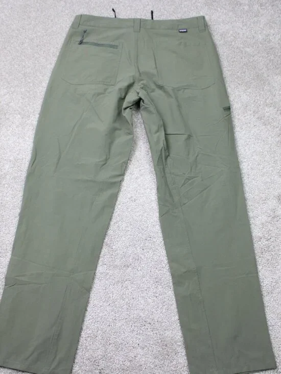 Patagonia Quandary Pants Mens 34x32 Green Cargo Pocket Drawstring Nylon Stretch - Picture 5 of 14